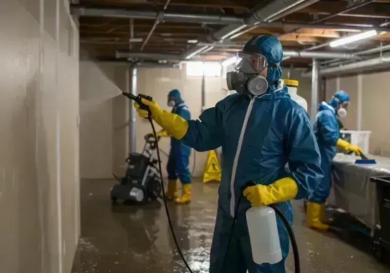 Basement Sanitization and Antimicrobial Treatment process in Adams County, ID