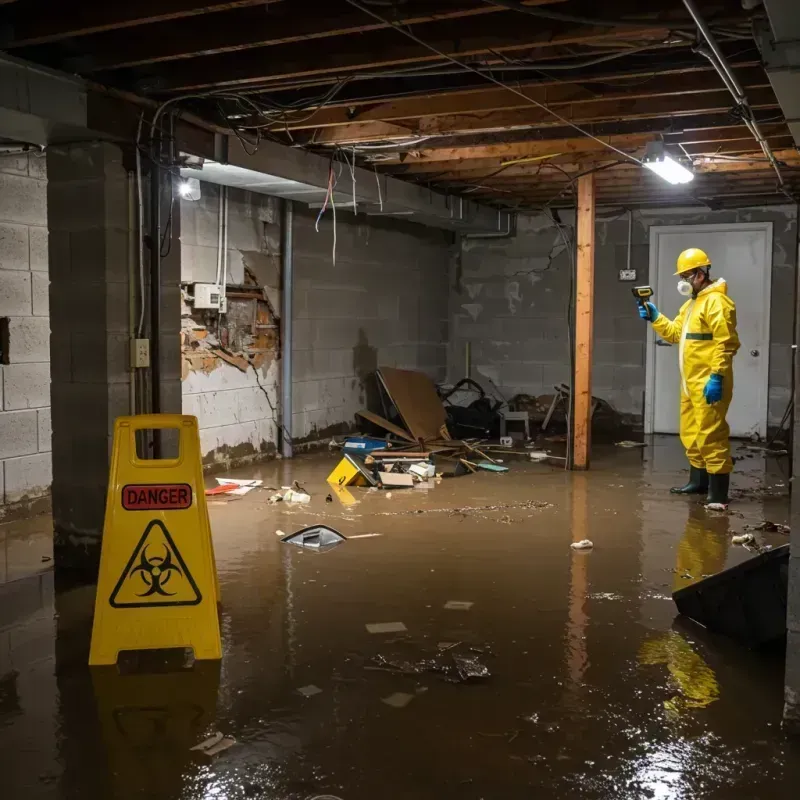 Flooded Basement Electrical Hazard in Adams County, ID Property