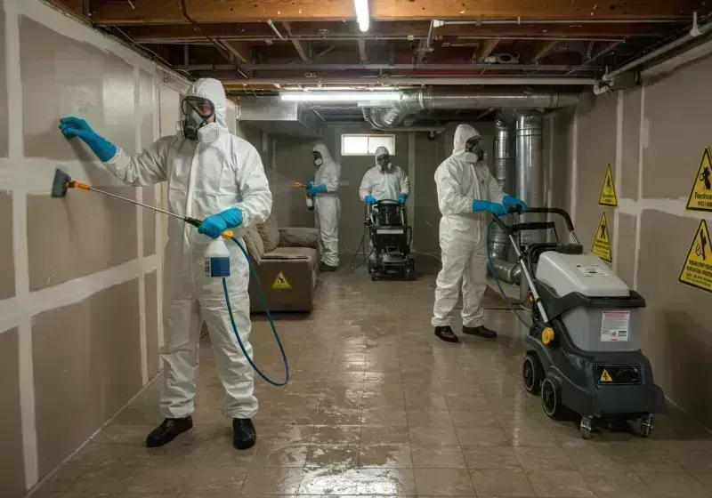 Basement Moisture Removal and Structural Drying process in Adams County, ID